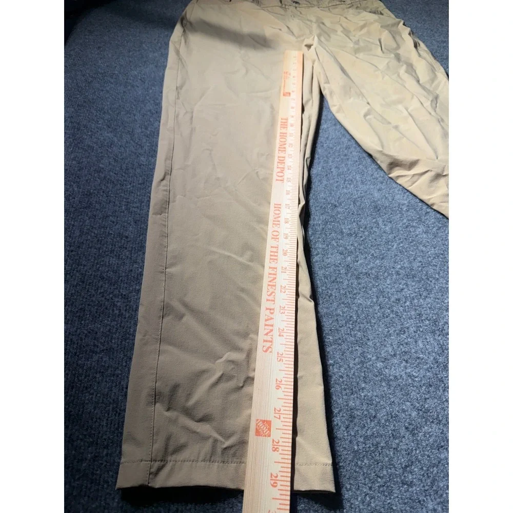 Meloo Sport Mens Tan Khaki Technical Golf Hiking Pants Size Medium 35x29